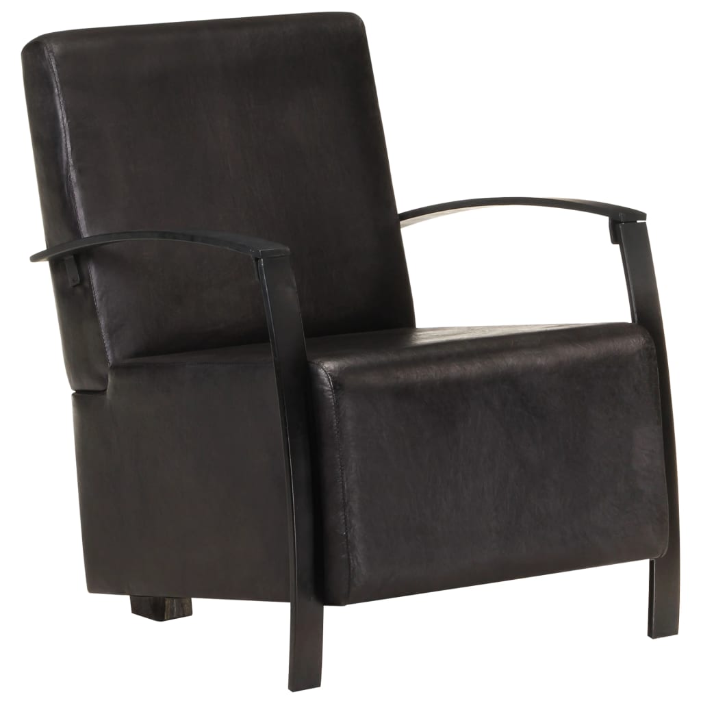 Sessel Schwarz Echtleder