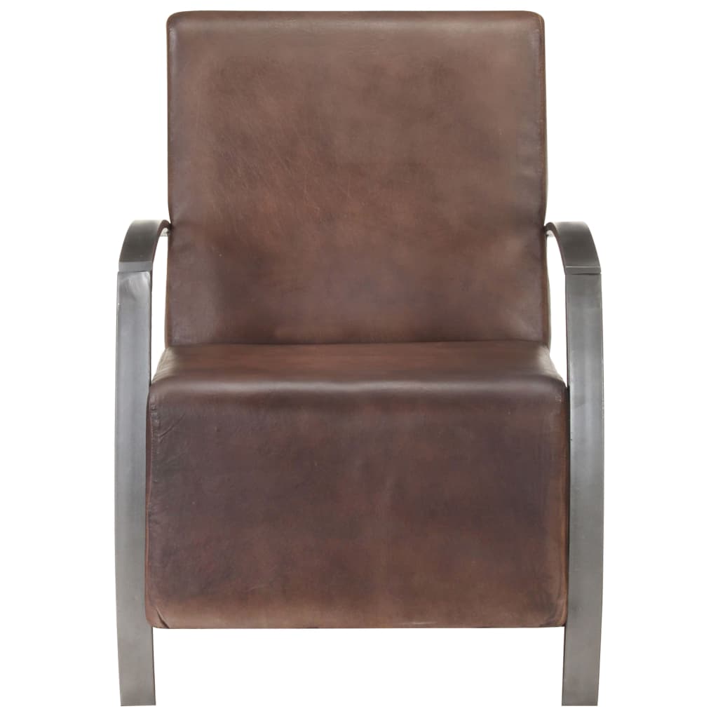 Sessel Distressed Braun Echtleder