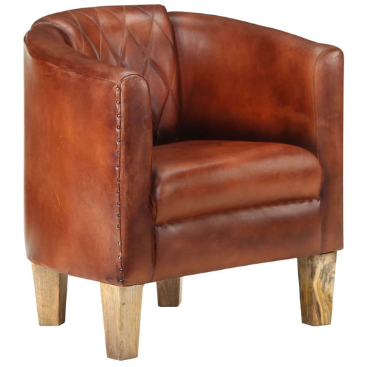 Sessel Braun Echtleder