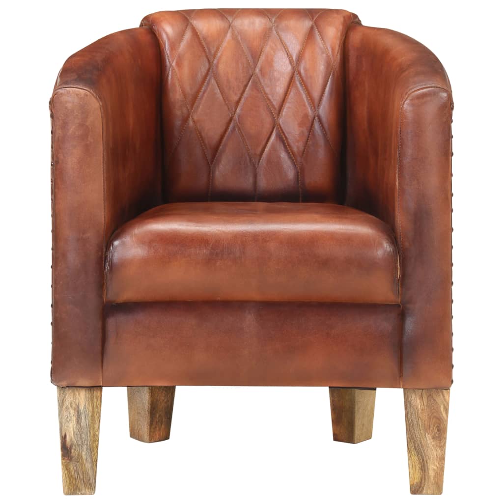 Sessel Braun Echtleder