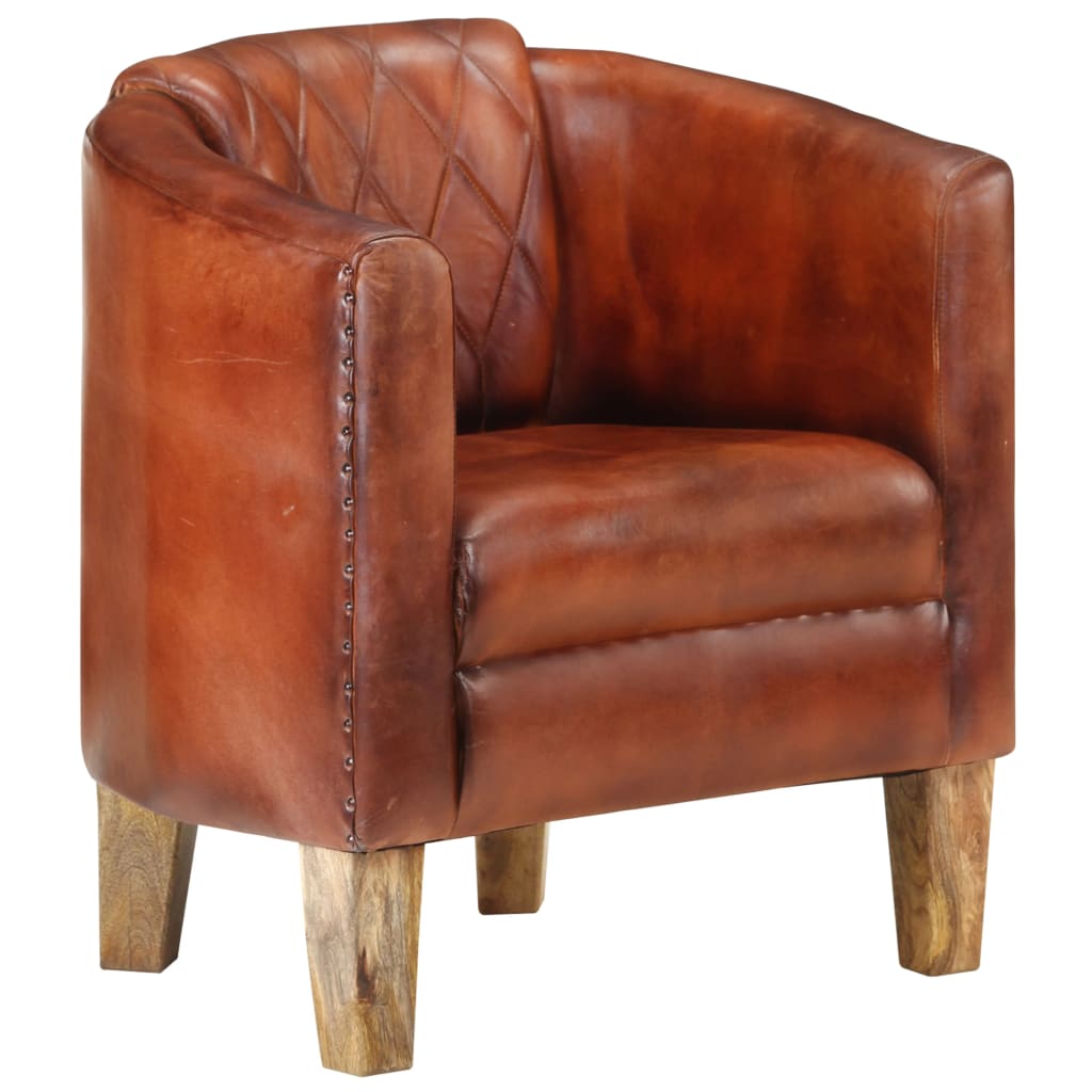 Sessel Braun Echtleder