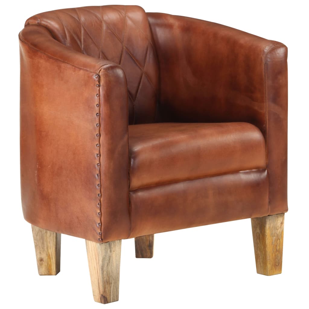 Sessel Braun Echtleder