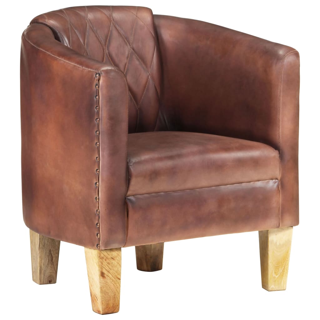 Sessel Braun Echtleder