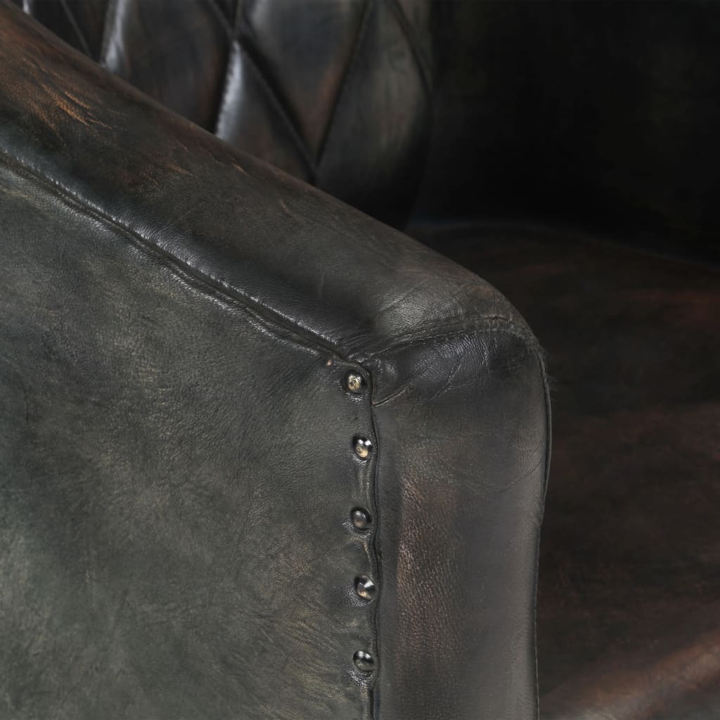 Sessel Grau Echtleder