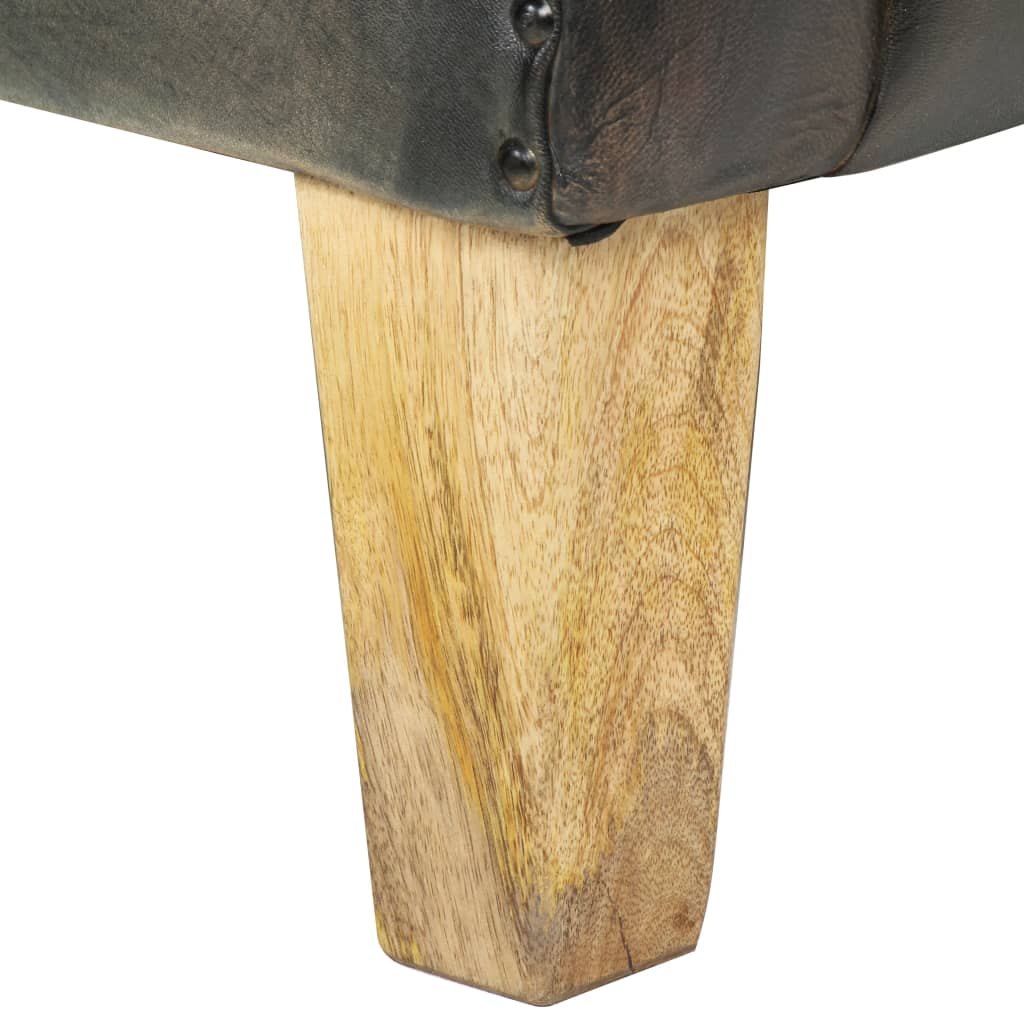 Sessel Grau Echtleder