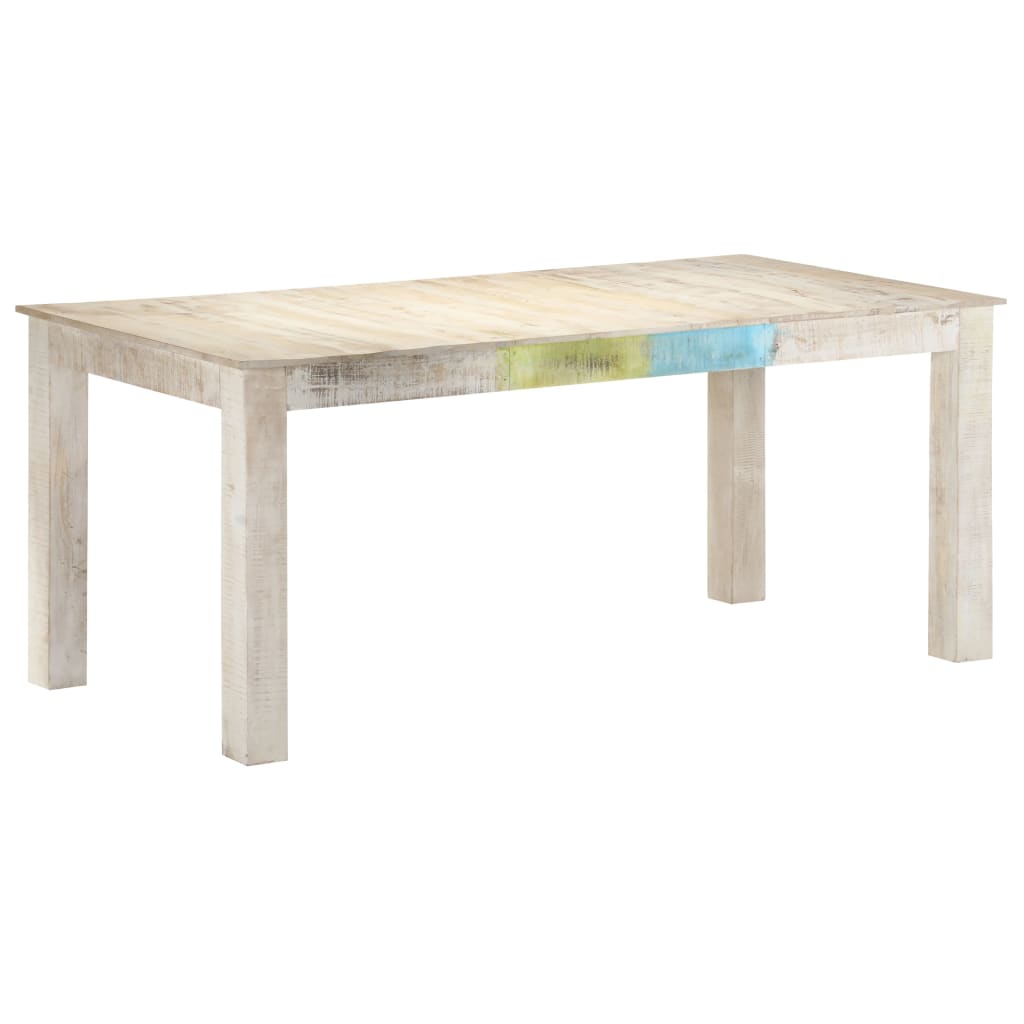 Esstisch Weiß 180x90x76 cm Mango Massivholz