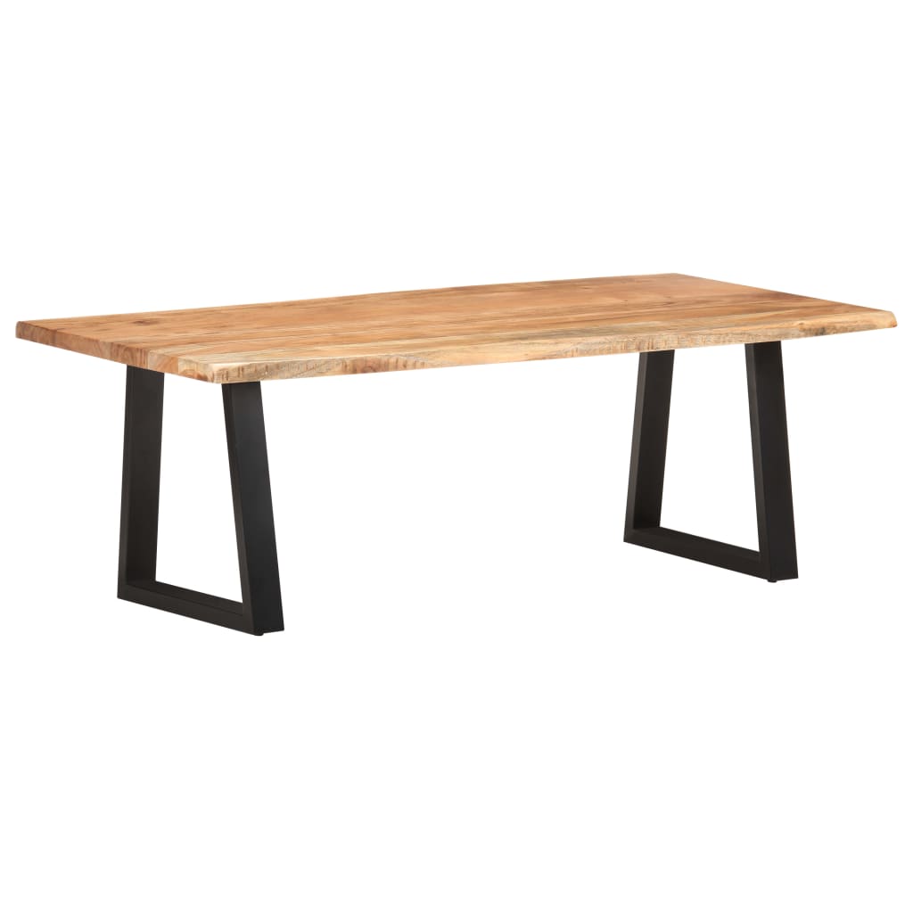 Couchtisch mit Baumkanten 115x60x40 cm Massivholz Akazie