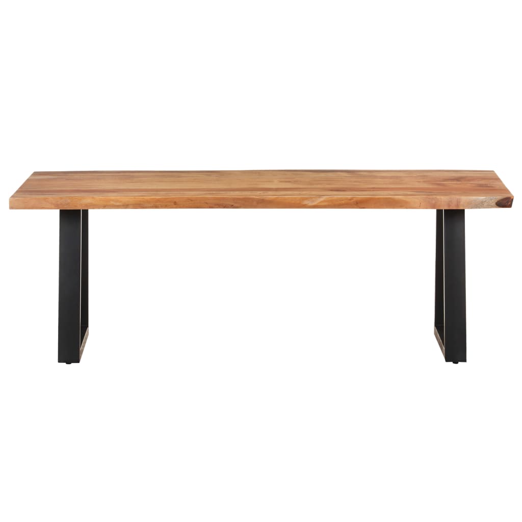 Couchtisch mit Baumkanten 115x60x40 cm Massivholz Akazie