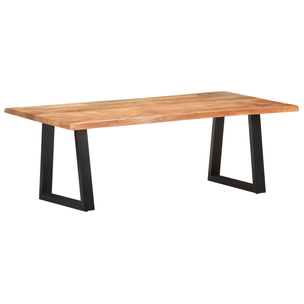 Couchtisch mit Baumkanten 115x60x40 cm Massivholz Akazie
