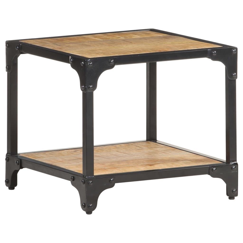 Couchtisch 40x40x36 cm Raues Mango-Massivholz