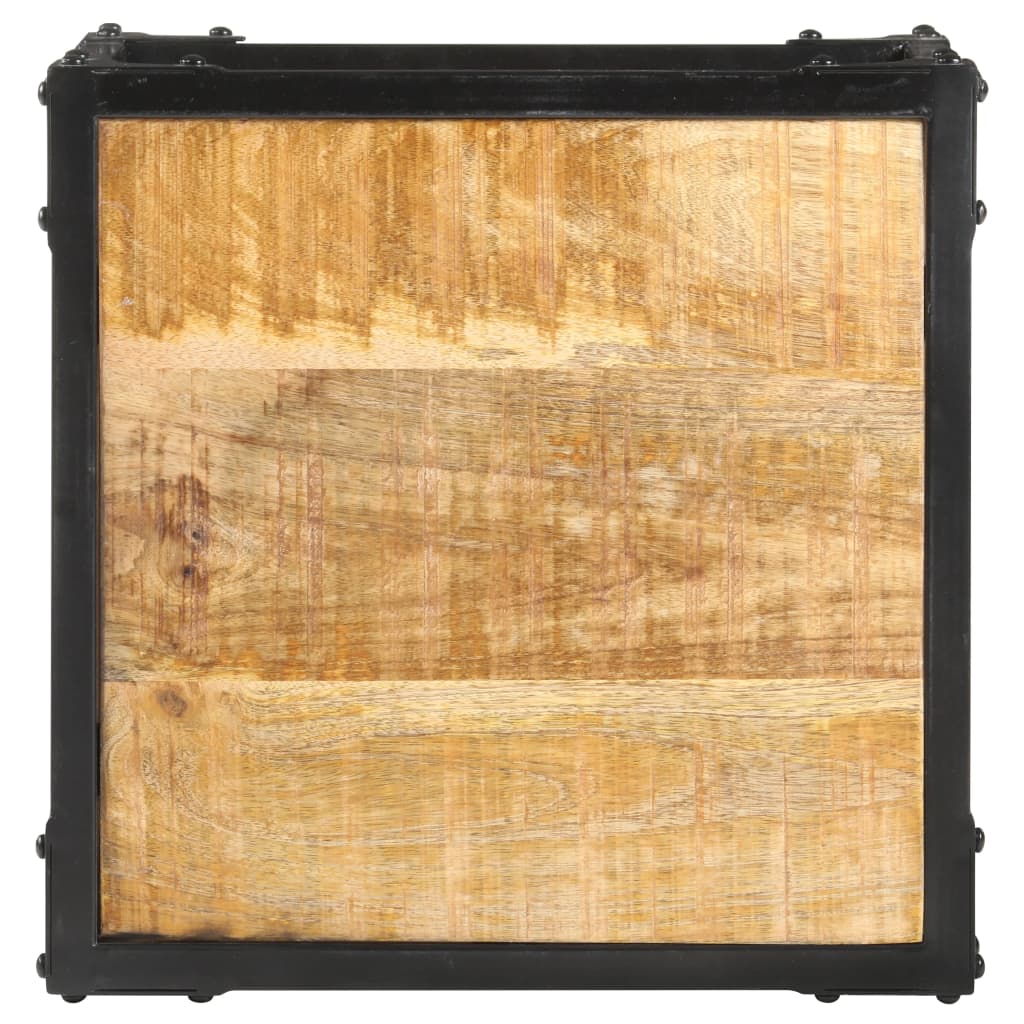 Couchtisch 40x40x36 cm Raues Mango-Massivholz