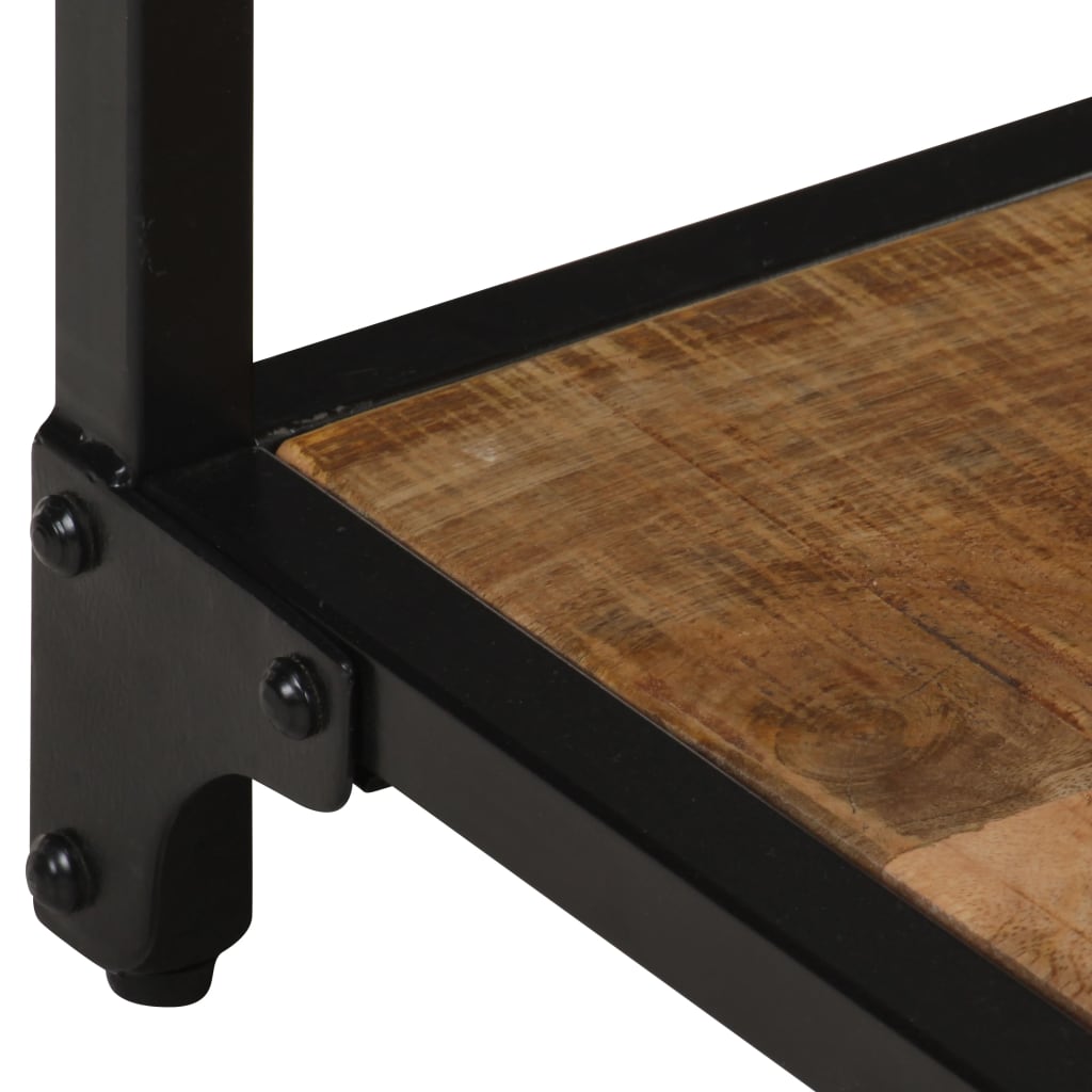 Couchtisch 40x40x36 cm Raues Mango-Massivholz