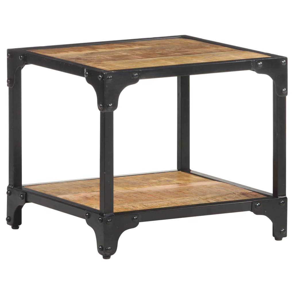 Couchtisch 40x40x36 cm Raues Mango-Massivholz