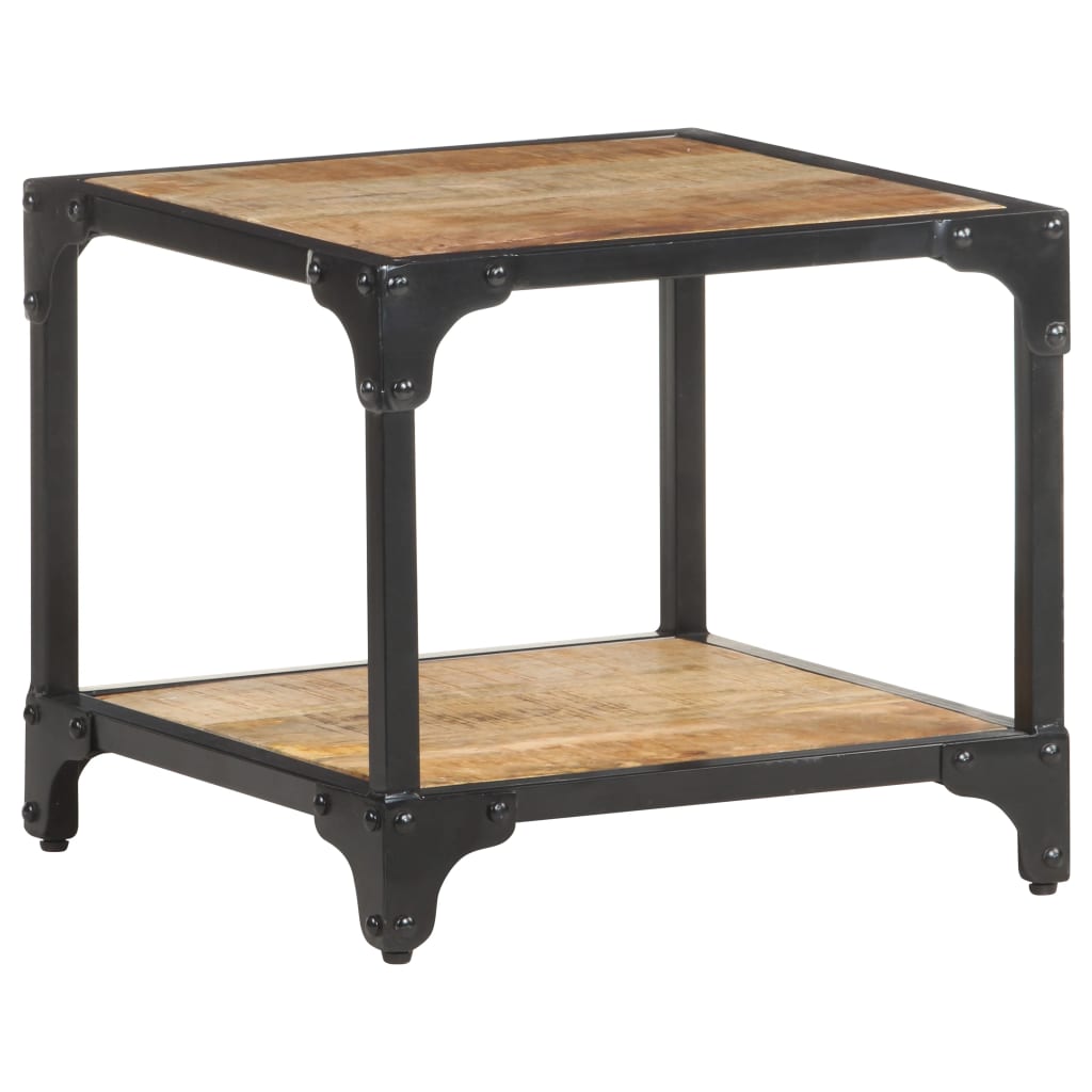 Couchtisch 40x40x36 cm Raues Mango-Massivholz