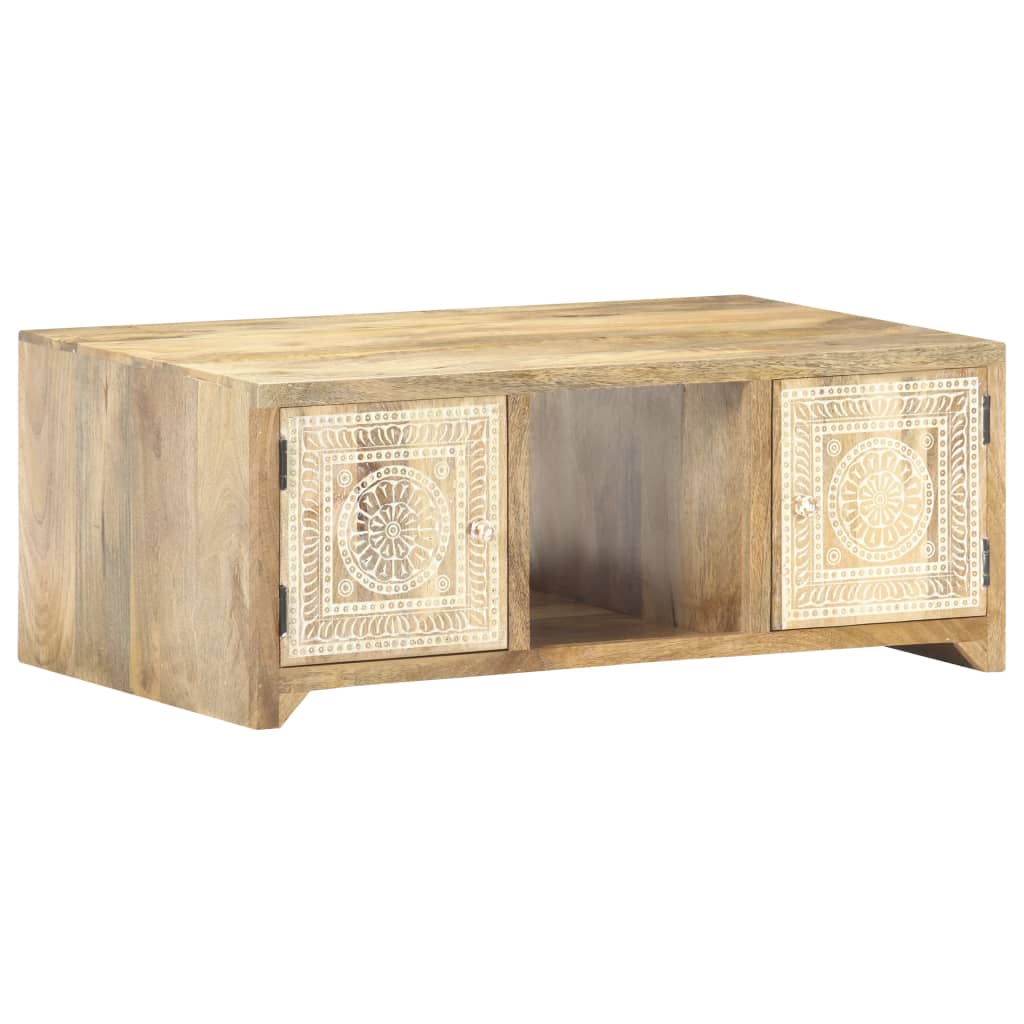 Table basse 90x50x35 cm en bois de manguier massif