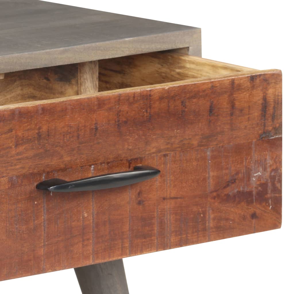 Table basse grise 100x60x40 cm Bois de manguier massif brut