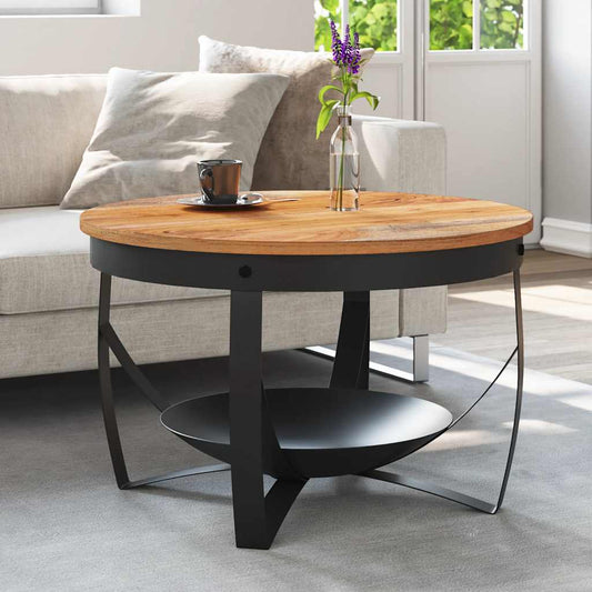 Table basse Ø68x43 cm en bois d'acacia massif