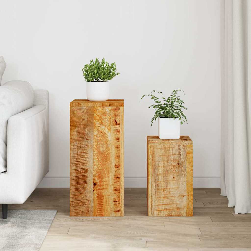 Pflanzenständer 2 Stk. Massivholz Mango