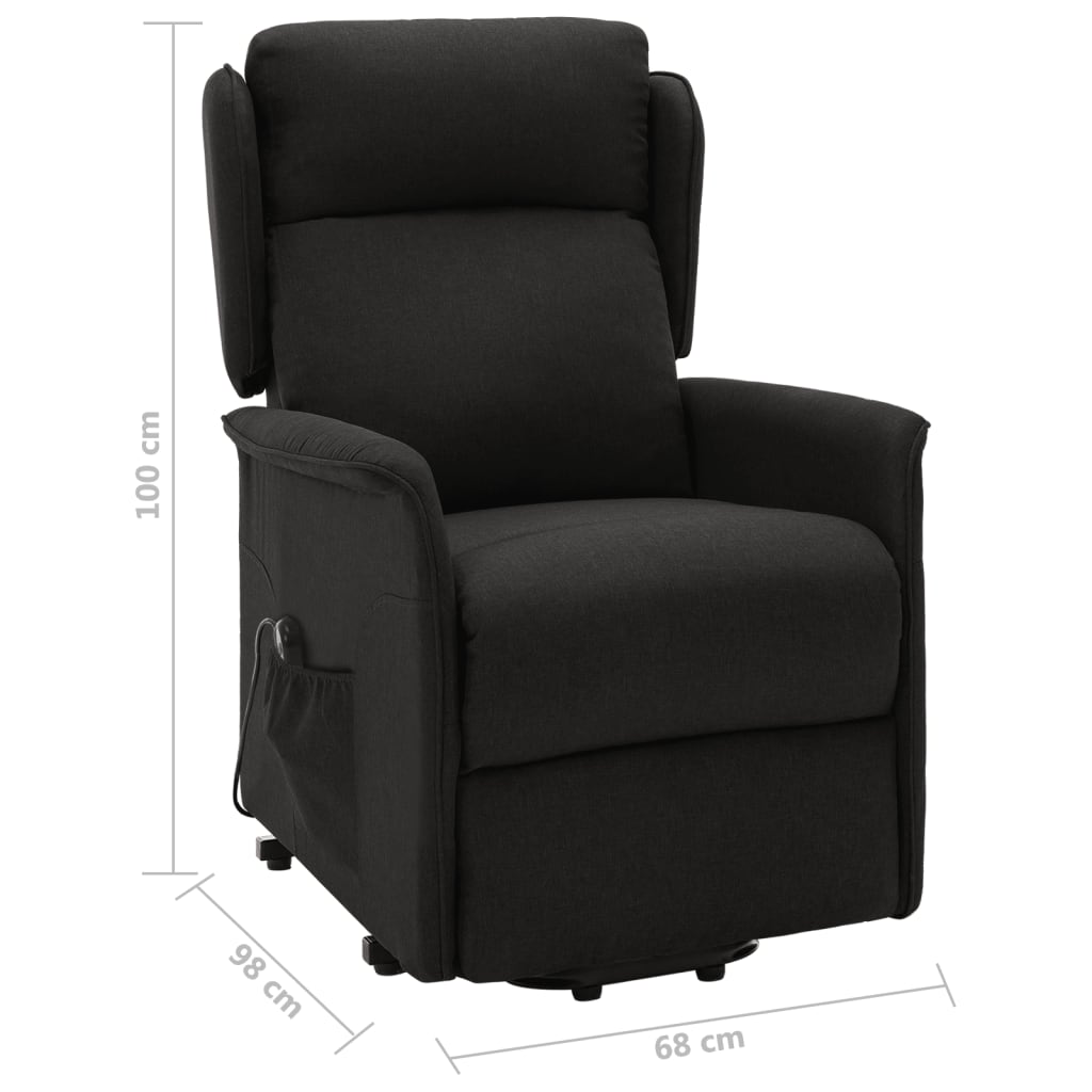 Aufstehsessel Schwarz Stoff