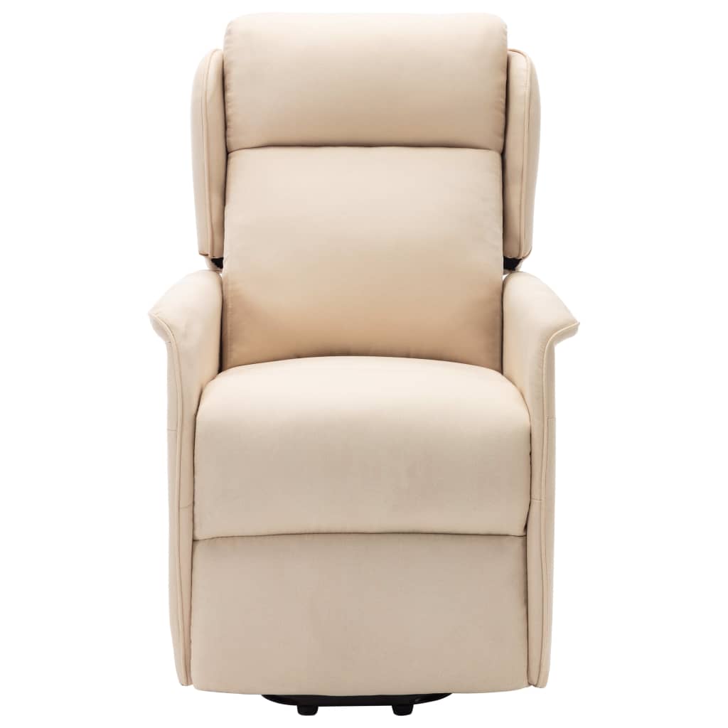 Aufstehsessel Creme Stoff