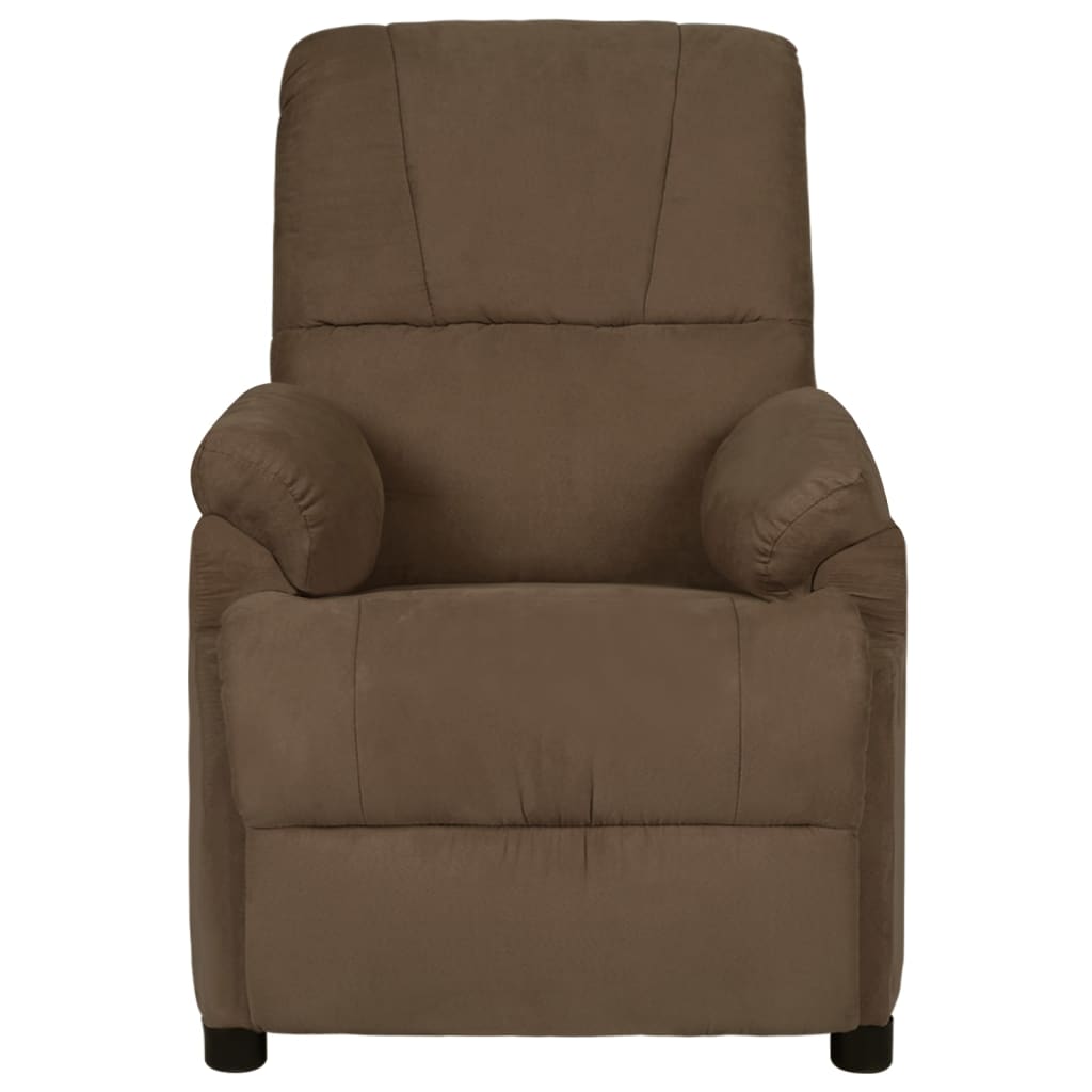 Relaxsessel Braun Wildleder-Optik
