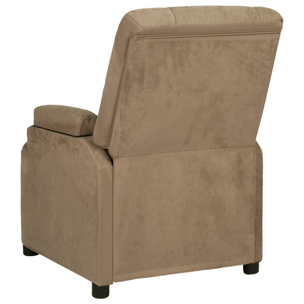 Relaxsessel Taupe Wildleder-Optik