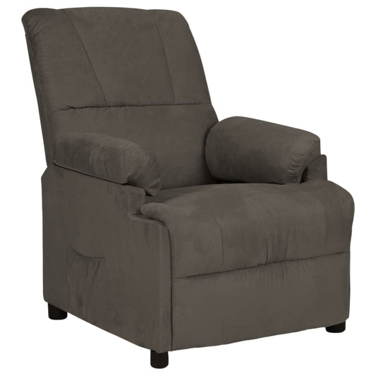 Relaxsessel Dunkelgrau Wildleder-Optik