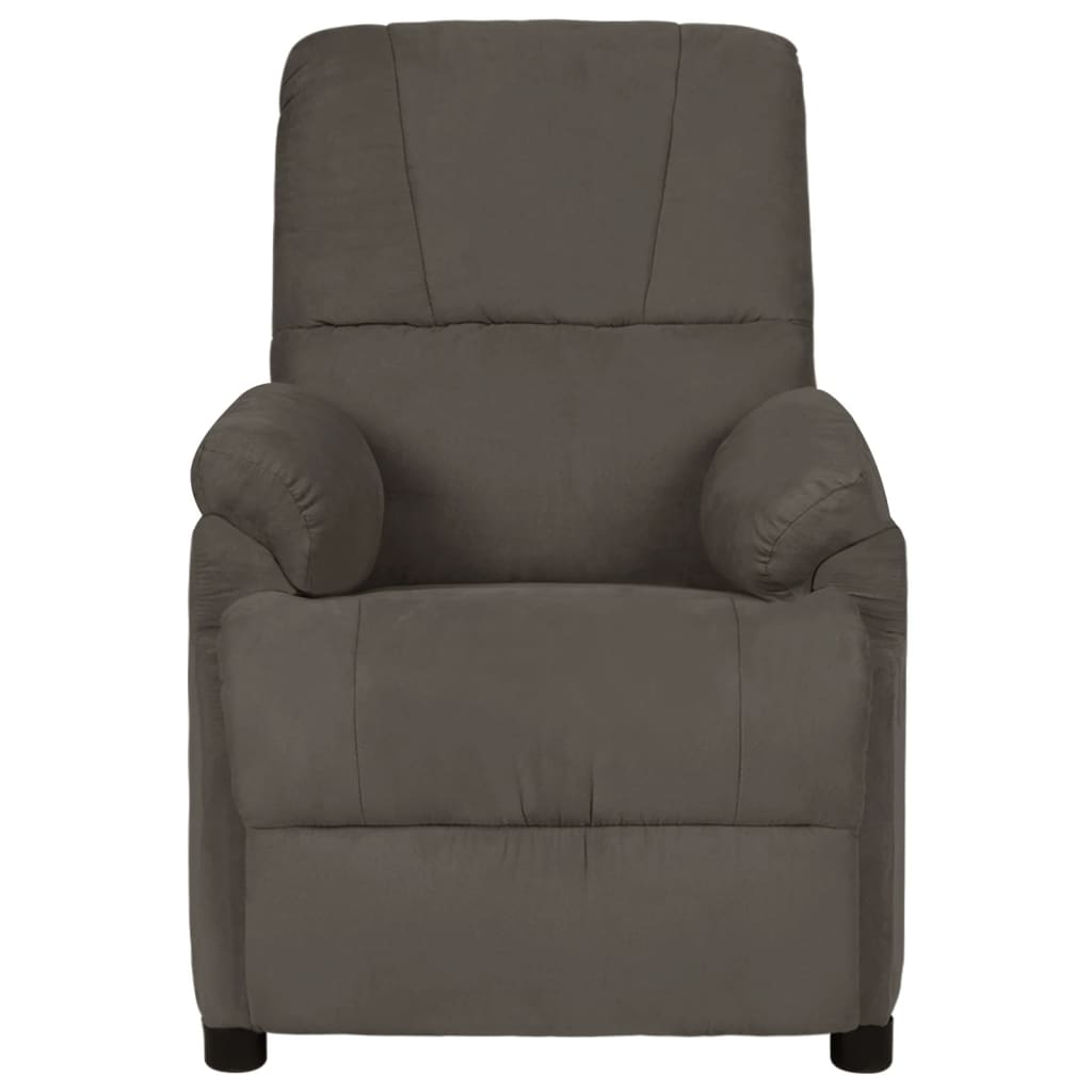 Relaxsessel Dunkelgrau Wildleder-Optik