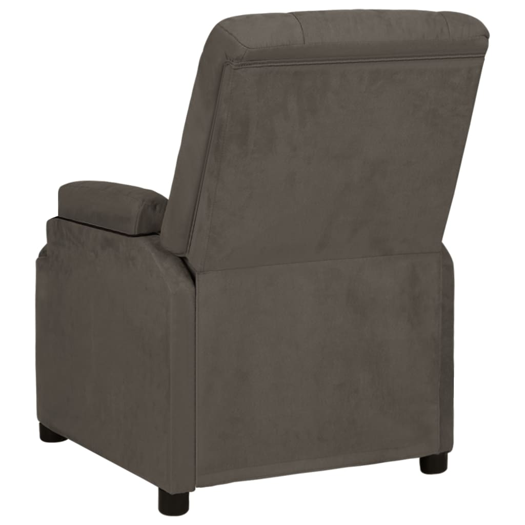 Relaxsessel Dunkelgrau Wildleder-Optik