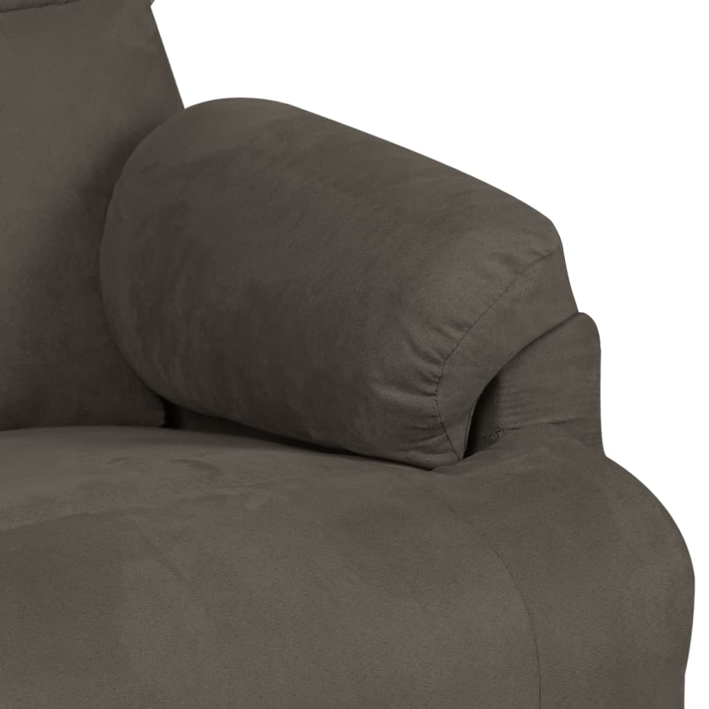 Relaxsessel Dunkelgrau Wildleder-Optik