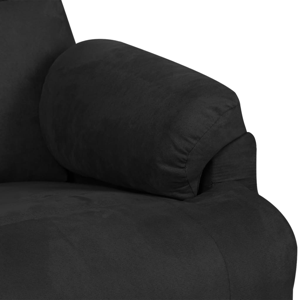 Relaxsessel Schwarz Wildleder-Optik