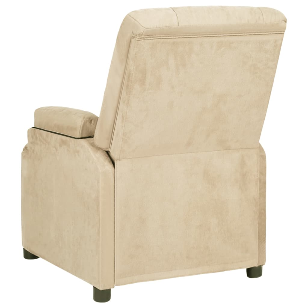 Relaxsessel Creme Wildleder-Optik