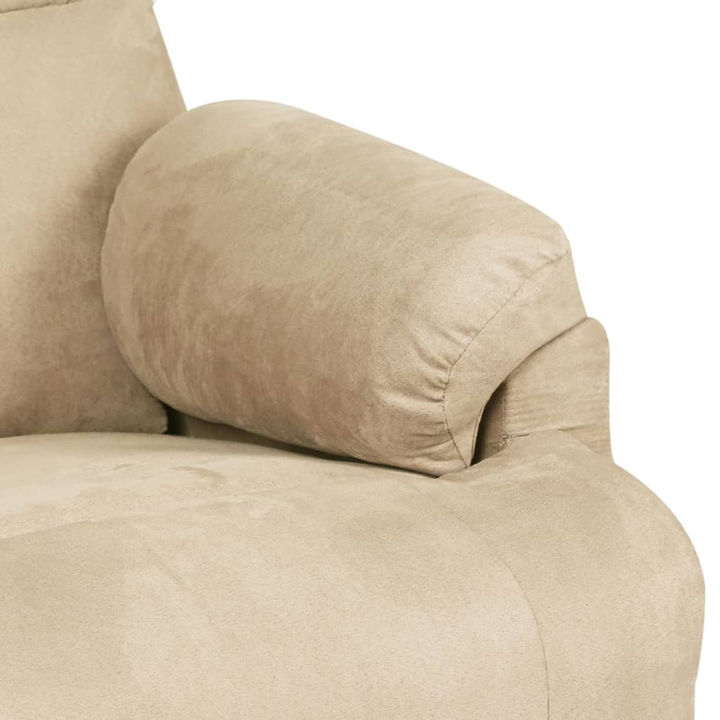 Relaxsessel Creme Wildleder-Optik