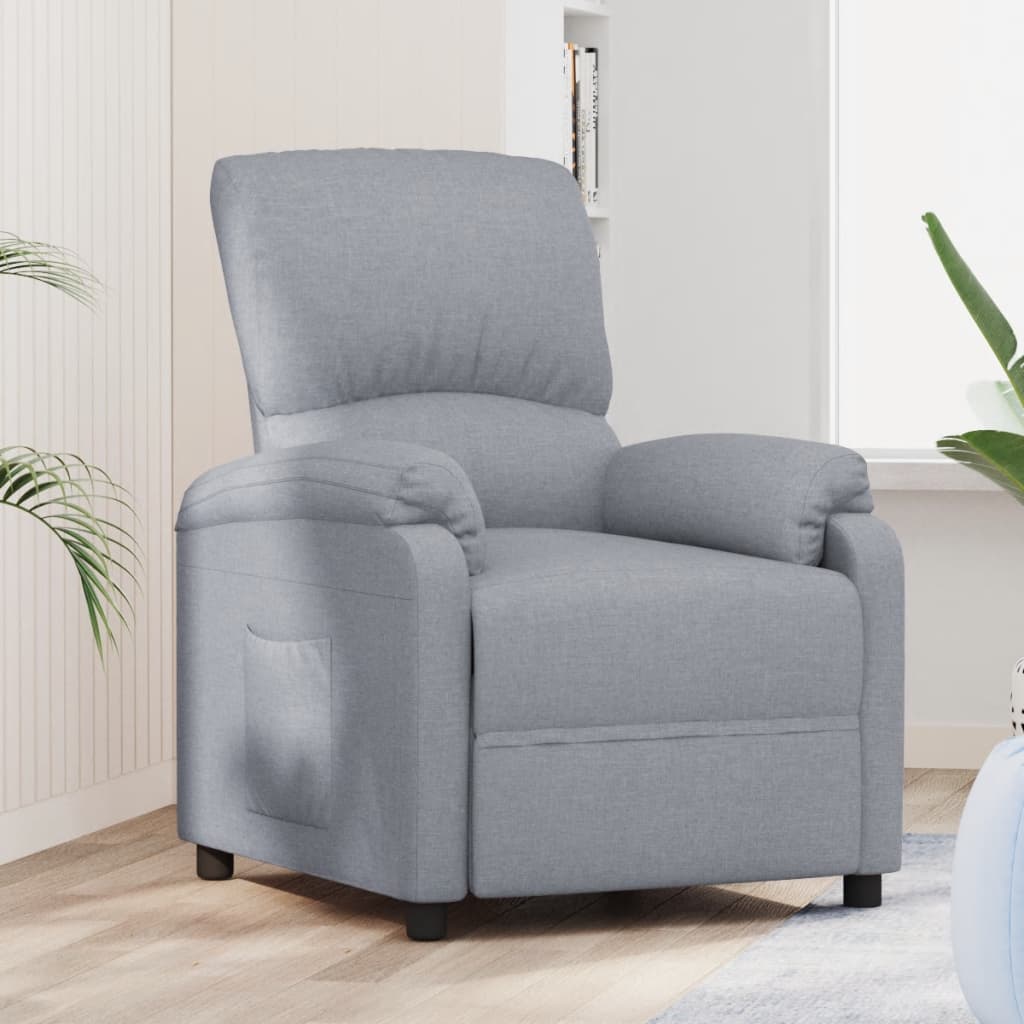 Relaxsessel Hellgrau Stoff