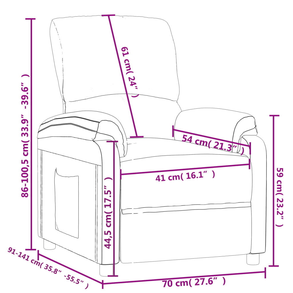 Relaxsessel Braun Stoff