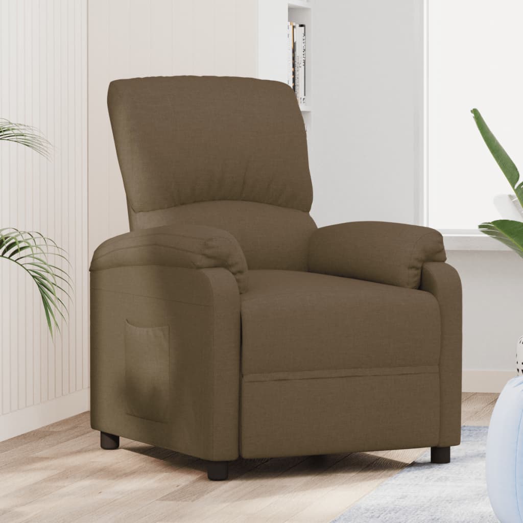Relaxsessel Braun Stoff
