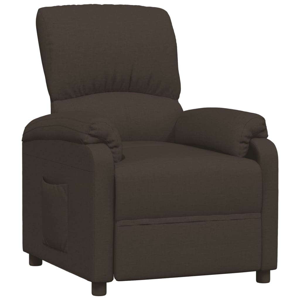 Relaxsessel Dunkelbraun Stoff