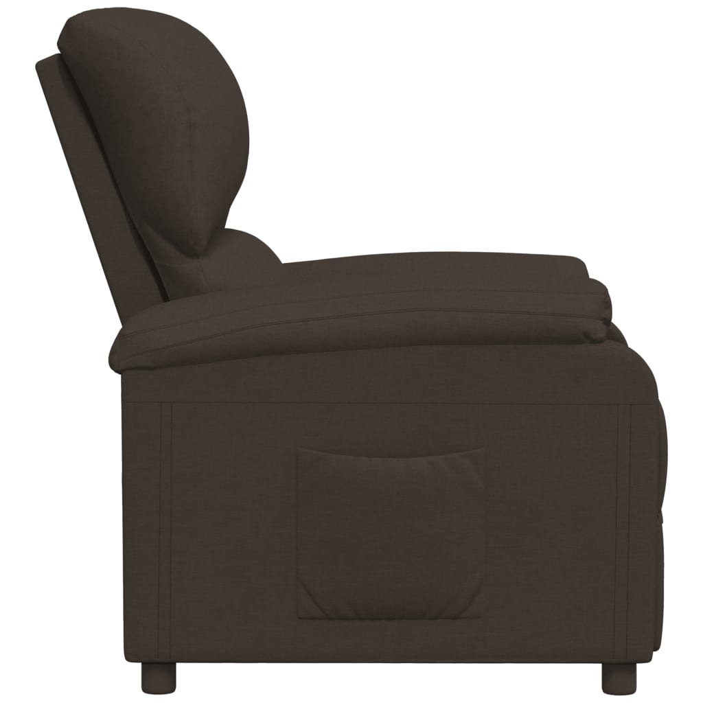 Relaxsessel Dunkelbraun Stoff