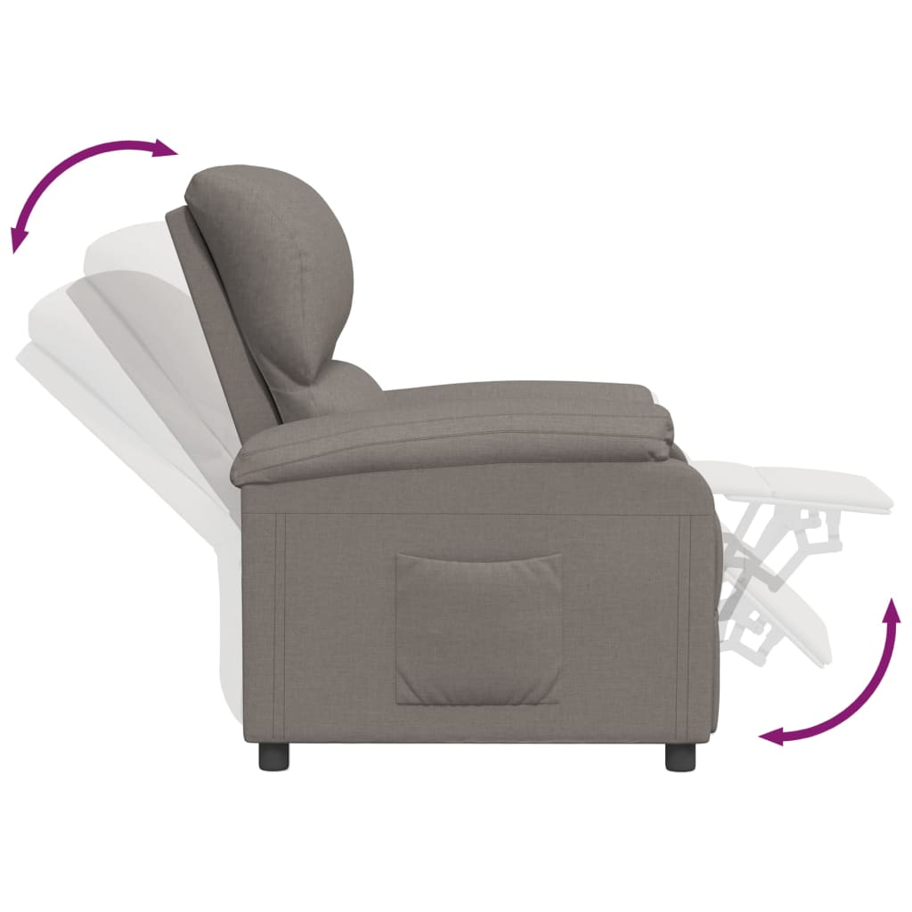 Relaxsessel Taupe Stoff