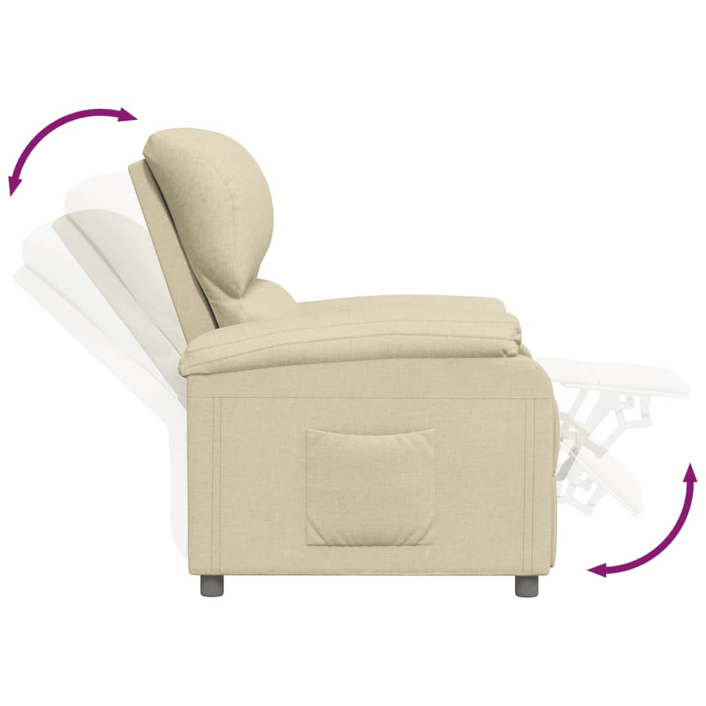 Relaxsessel Creme Stoff