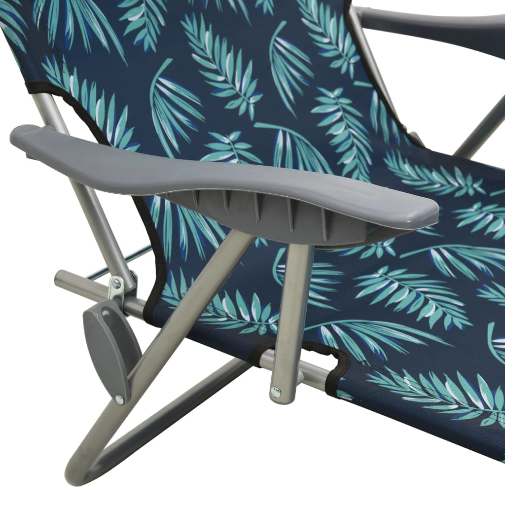 Chaise longue avec toit ouvrant en acier motif feuille