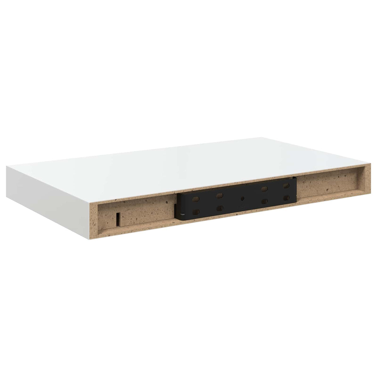 Schweberegal Hochglanz-Weiß 40x23,5x3,8 cm MDF