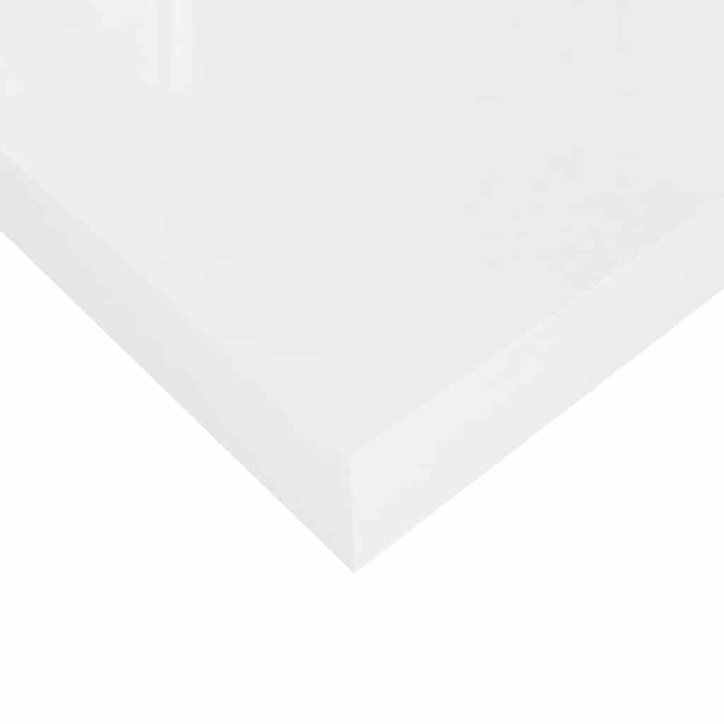 Schweberegal Hochglanz-Weiß 50x23x3,8 cm MDF