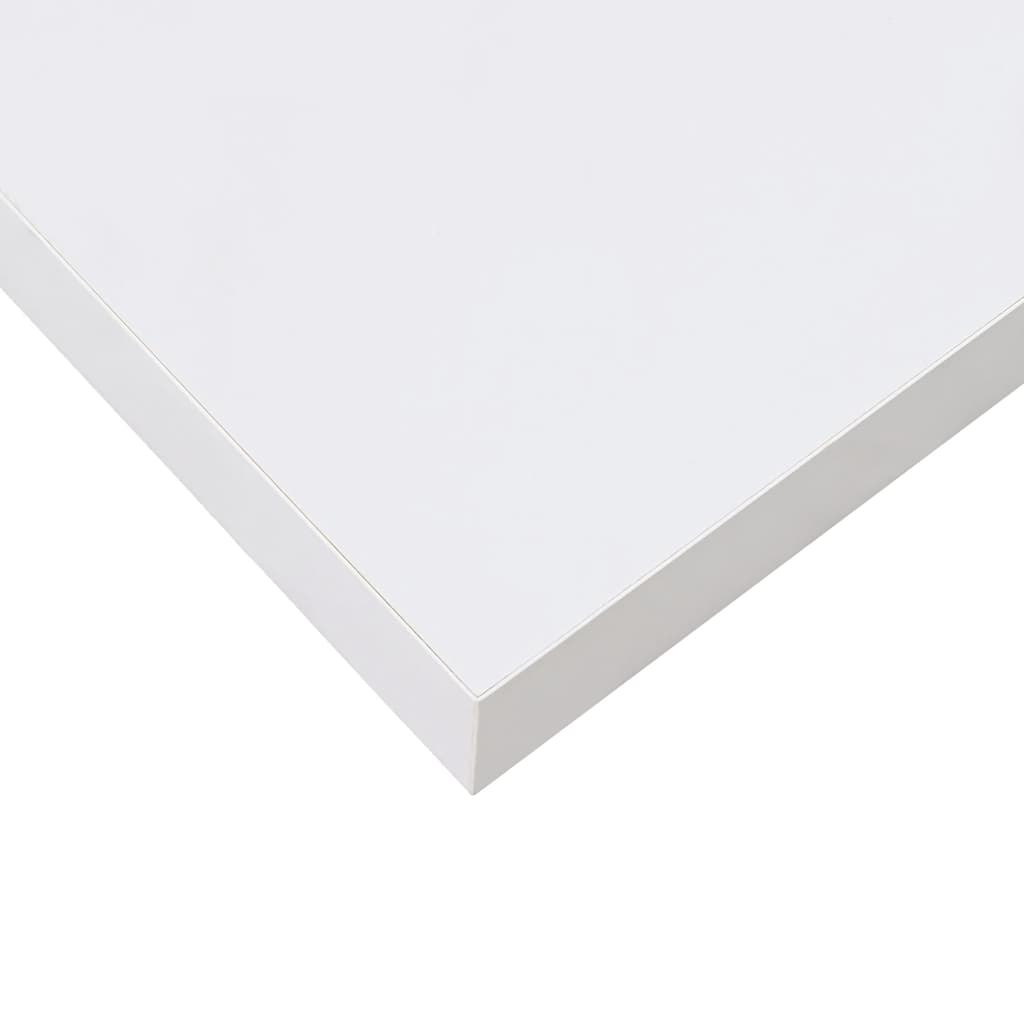 Schweberegale 2 Stk. Hochglanz-Weiß 50x23x3,8 cm MDF
