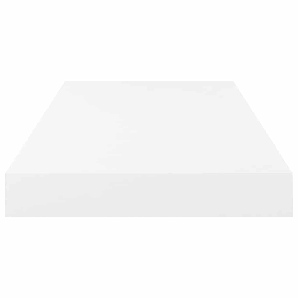 Schweberegale 4 Stk. Hochglanz-Weiß 50x23,5x3,8 cm MDF