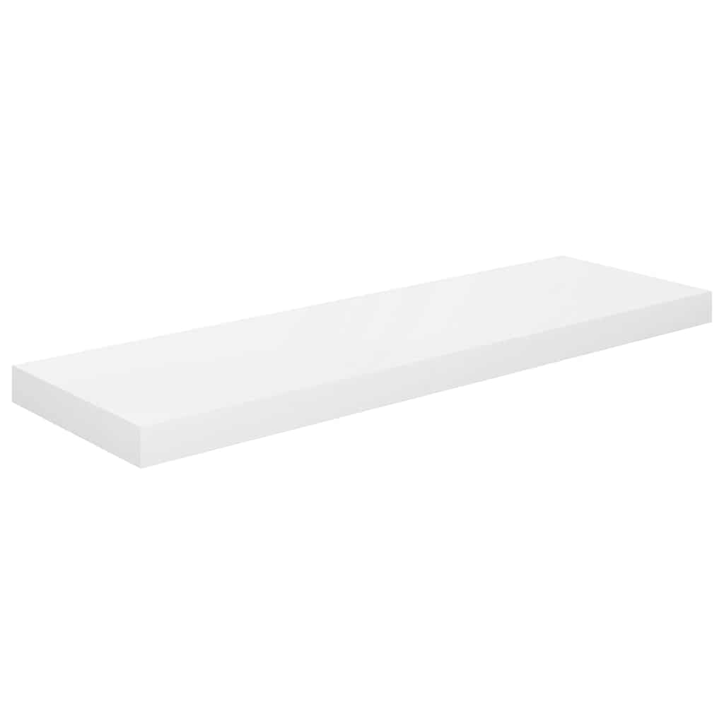 Schweberegal Hochglanz-Weiß 80x23,5x3,8 cm MDF