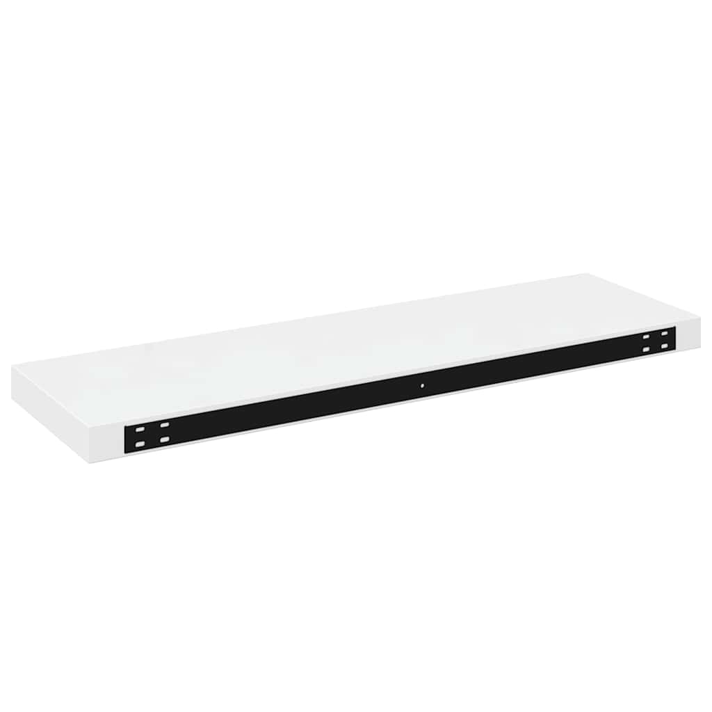 Schweberegal Hochglanz-Weiß 80x23,5x3,8 cm MDF