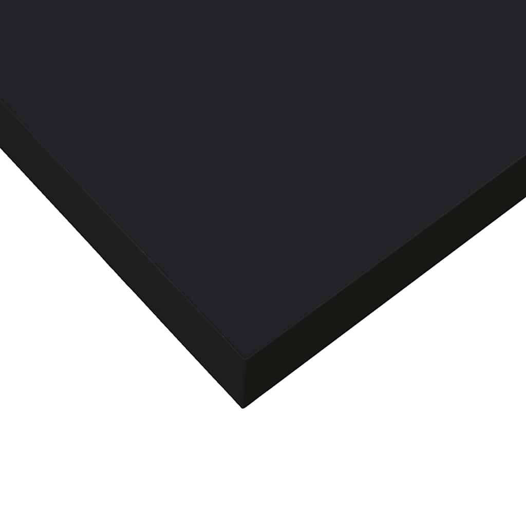 Schweberegale 2 Stk. Hochglanz-Schwarz 40x23x3,8 cm MDF