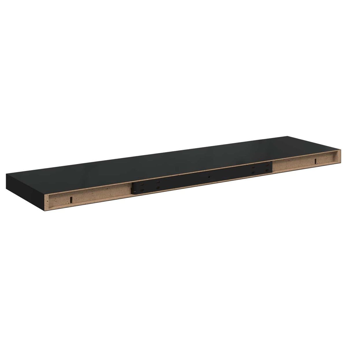 Schweberegal Hochglanz-Schwarz 90x23,5x3,8 cm MDF
