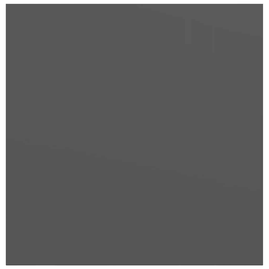 Schweberegale 2 Stk. Hochglanz-Grau 23x23,5x3,8 cm MDF